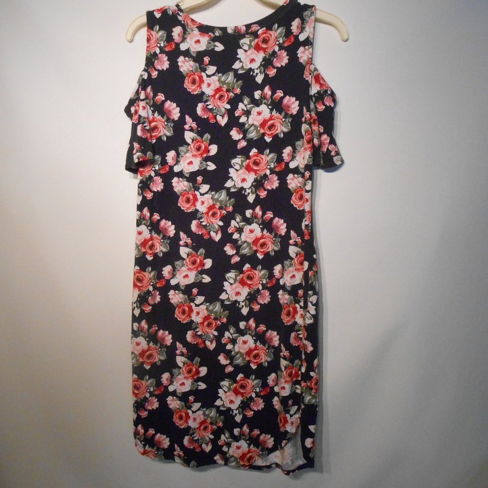 floral cold shoulder dress L - Picture 2 of 2